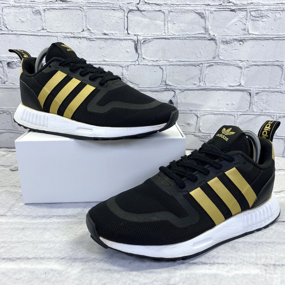 Adidas Originals Multix J Athletic Shoes Men's Size 7 Black Gold Metallic Q47130 - Picture 3 of 10